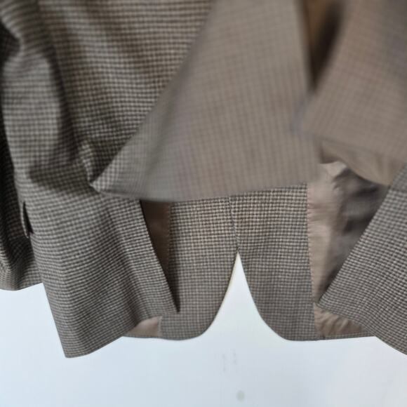 Hart Schaffner Marx Botto Giuseppe Biella Italy Shepard's Check Wool Blend 42R - Picture 11 of 12